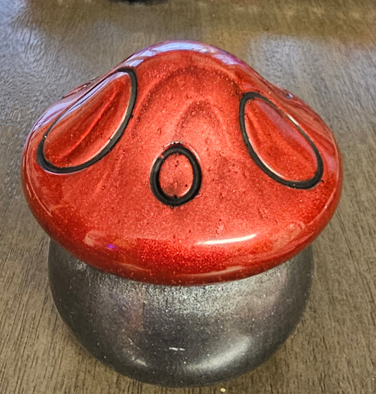 Resin Mushroom Jar