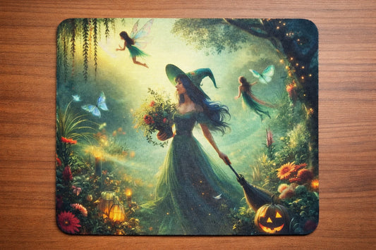 Enchanted Witch & Fairies Sublimated Mouse Pad