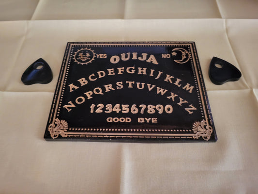 Resin handmade Ouija board and planchette set