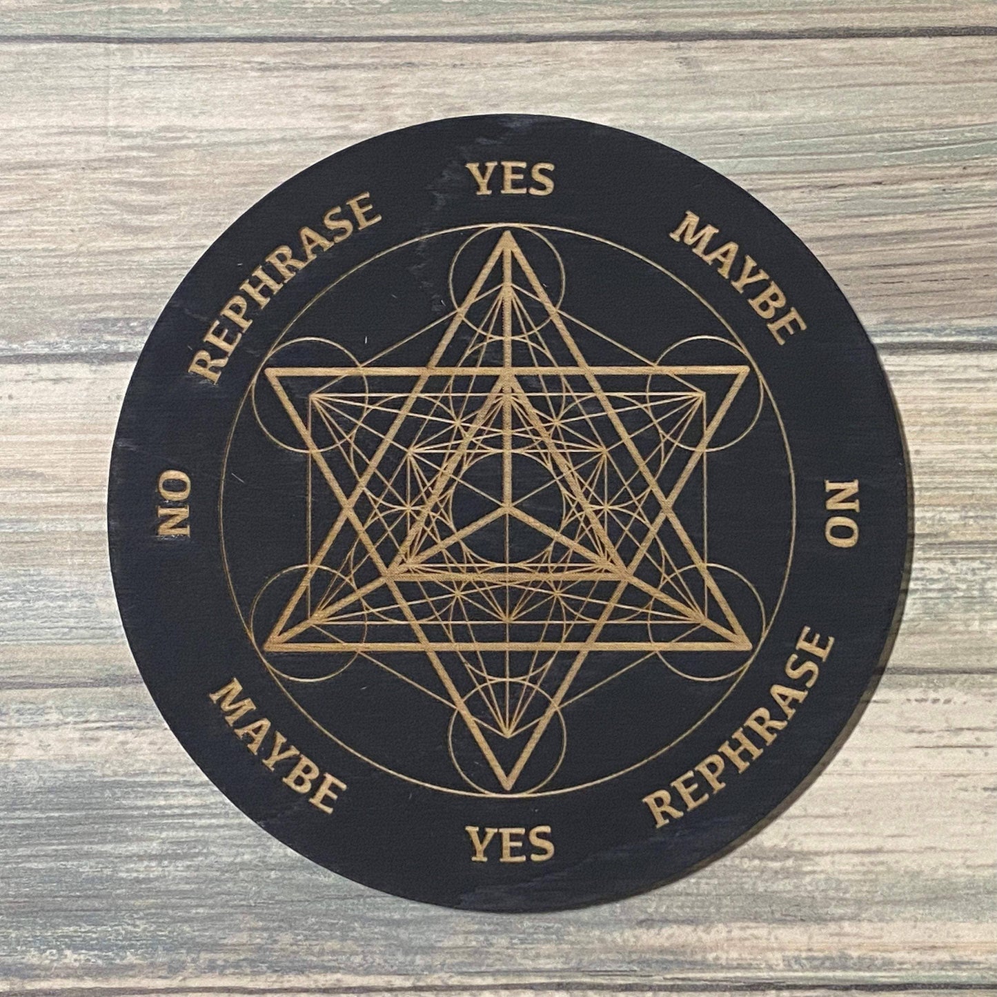 4 Inch Merkaba Metatron's Cube Pendulum Board