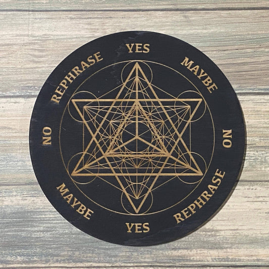 6 Inch Merkaba Metatron's Cube Pendulum Board